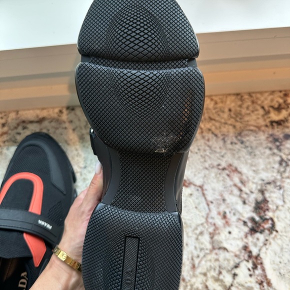 Prada Black and Red Men's Sneakers - Picture 5 of 9